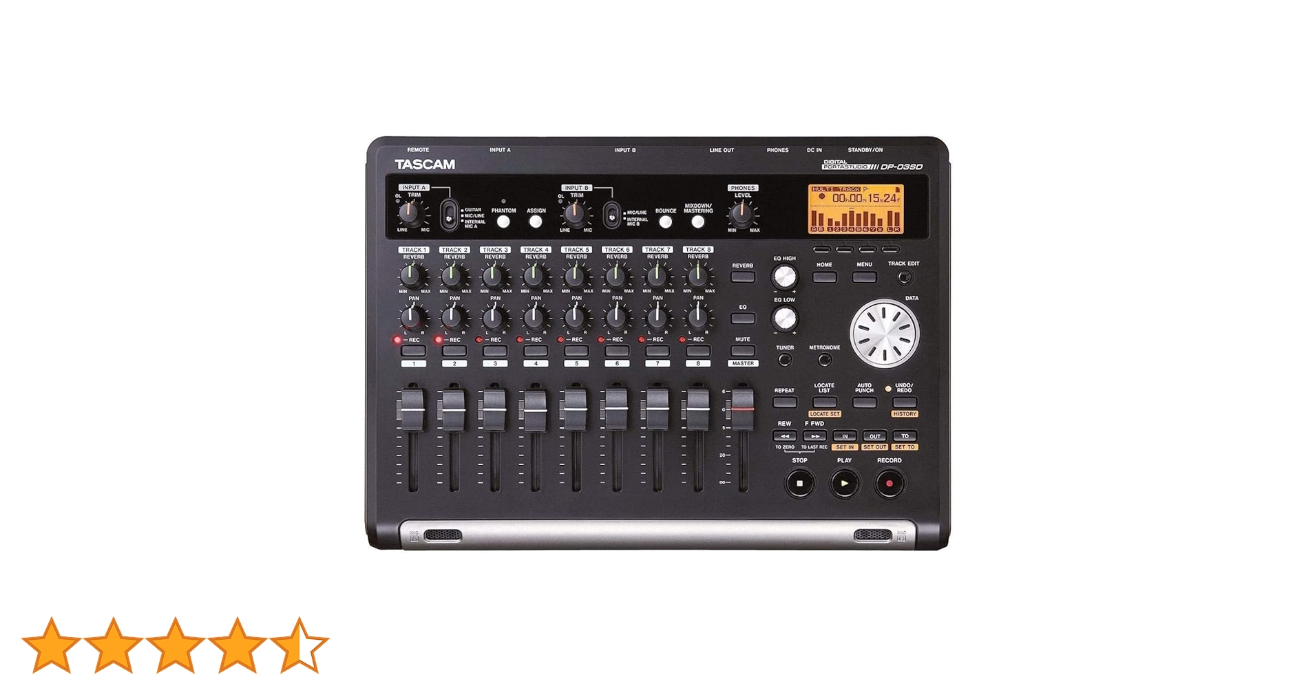 TASCAM DP-03SD デジタルポータブルスタジオ Tascam DP-03SD 8-Track Digital Portastudio Gravador de Áudio Multi